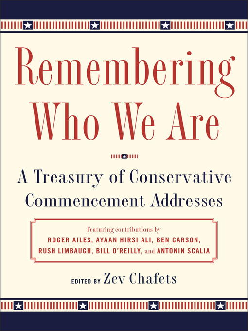 Title details for Remembering Who We Are by Zev Chafets - Wait list